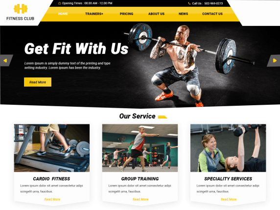 Fitness Gym Club Theme