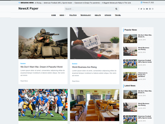 Newsx Paper WordPress Theme