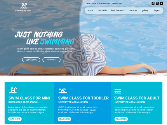 Swimming Pool WordPress Theme