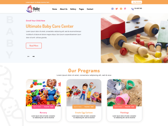 BabySitting Day Care WordPress Theme