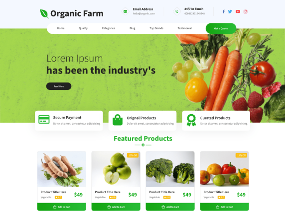 Organic Farm WordPress Theme