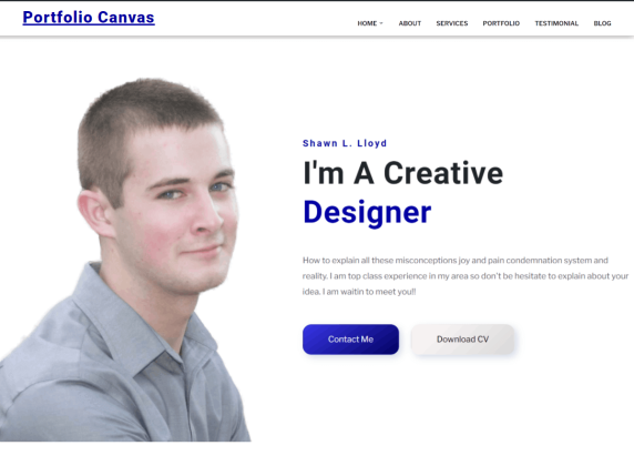 Portfolio Canvas WordPress Theme