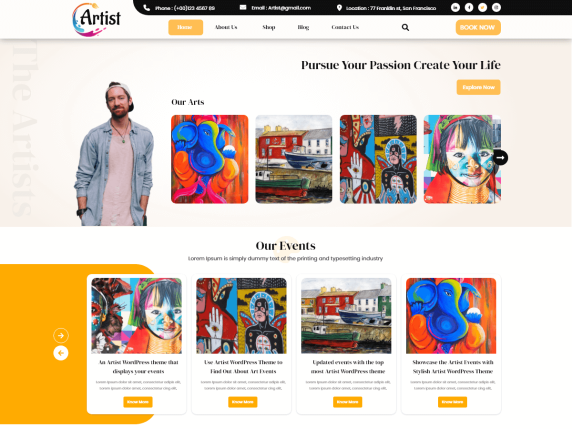 Artist Portfolio WordPress Theme