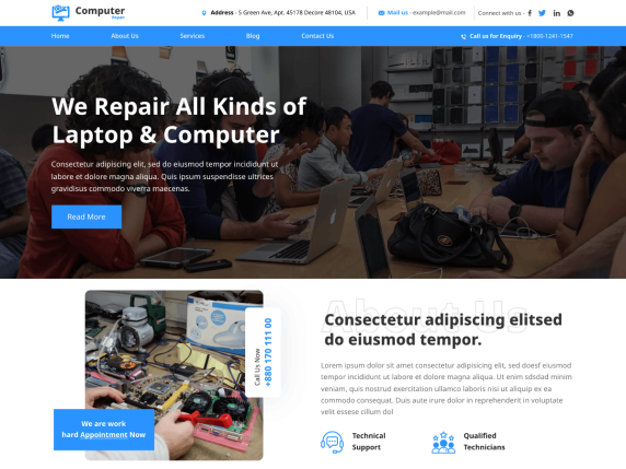 Computer Repair Services Theme