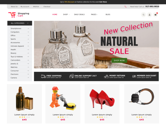 Shopping Cart WooCommerce Theme