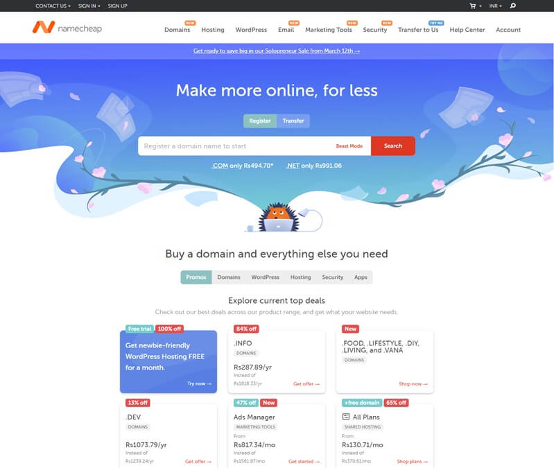 Namecheap Hosting