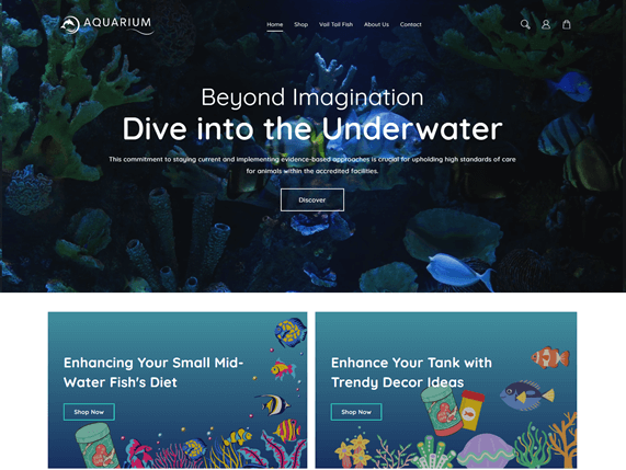 Best Aquarium and Fish Food Products Website Template