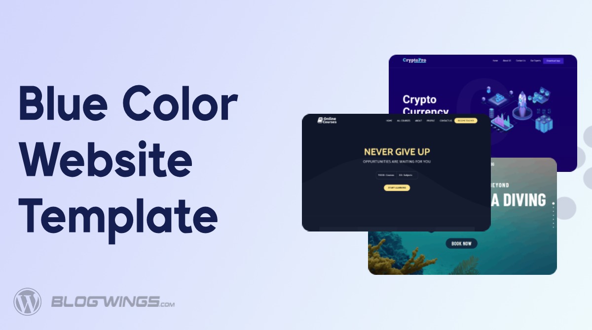 Best Blue Color Website Template Designs