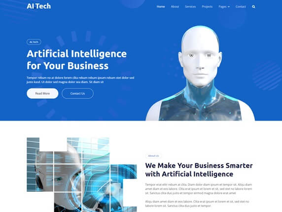 Free Download AI Tech HTML Template - Blogwings