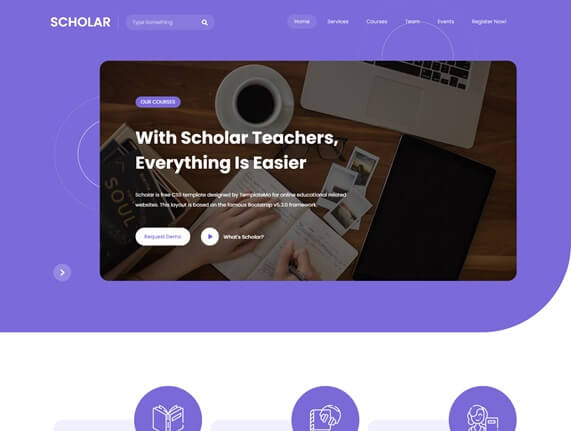 Scholar Free HTML CSS Template