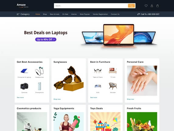 Amaze Mania is an Amazone-like theme