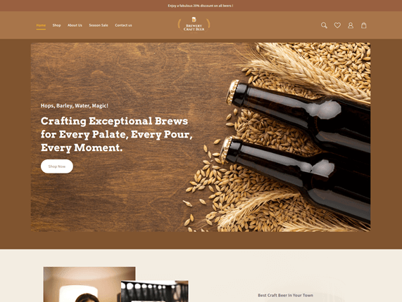 Perfect WordPress Theme for beer Shop