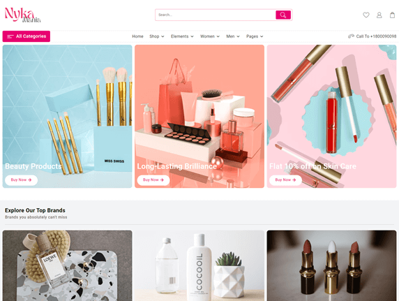 Best WordPress Theme Template for Cosmetic Products
