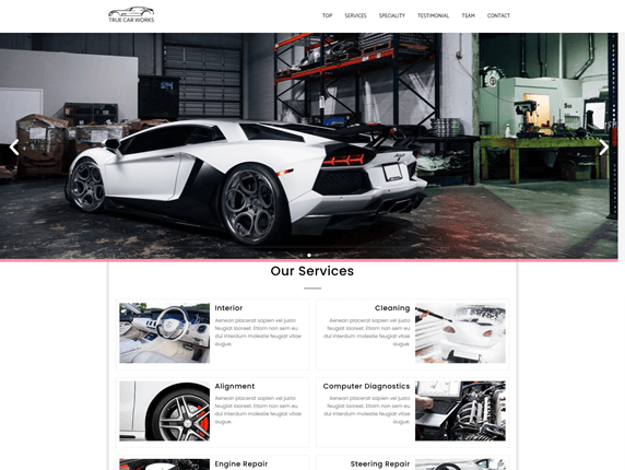 WordPress Template for Car Workshop Websites