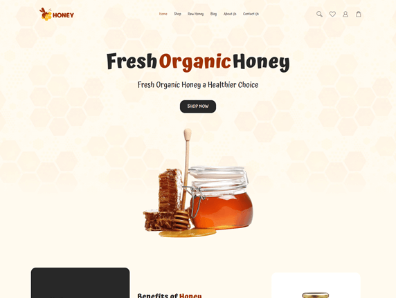 Best WooCommerce Template for Honey Shop